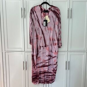 Pink and Burgundy Tie-Dye Maxi Dress | NWT